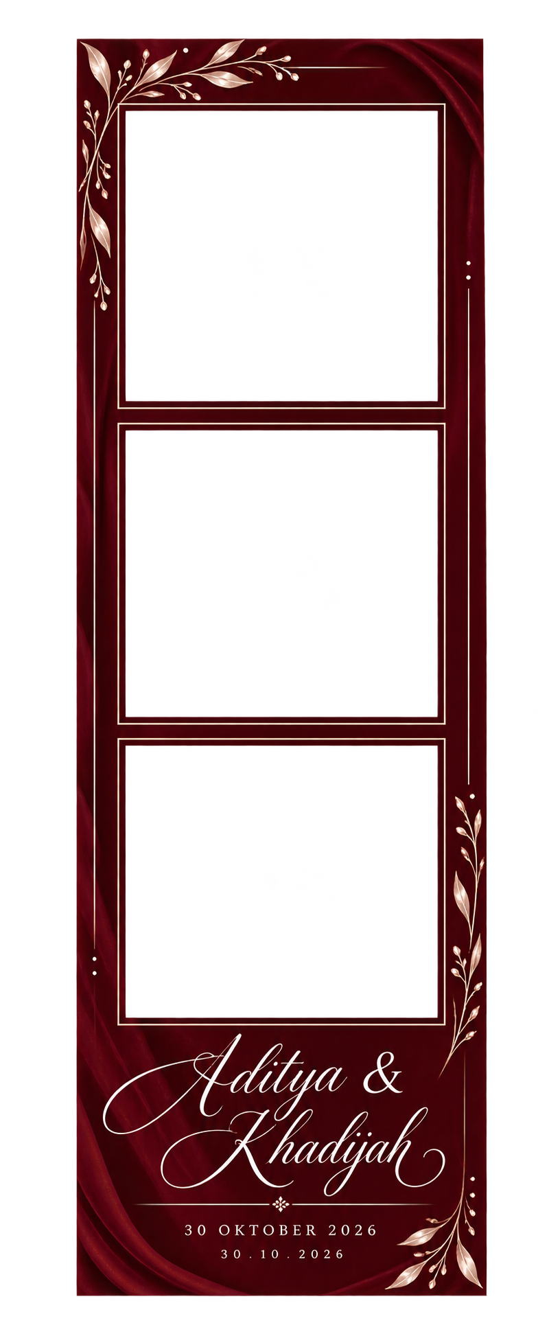 Burgundy Wedding Frame